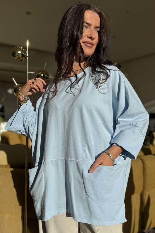 Lagen Nola Oversized Sweat Denim